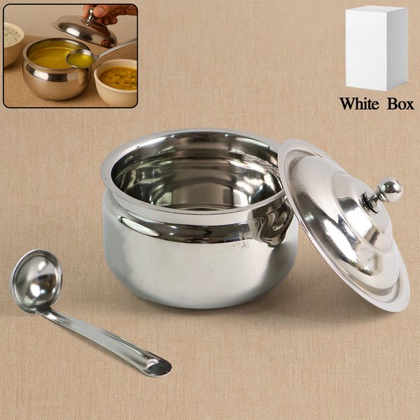 01_3ead856c-a011-44bd-a8a9-27bfa9047b3d Premium Stainless Steel Ghee Pot (1 Set) - Image 1