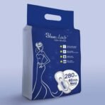 Beautiful Basics Blue Lady Long Pads With Wides Wings Sanitary Pads – 280 mm, 40-Pack