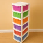 6-Layer Multi-Colored Plastic Storage Drawer Cabinet - Image 2