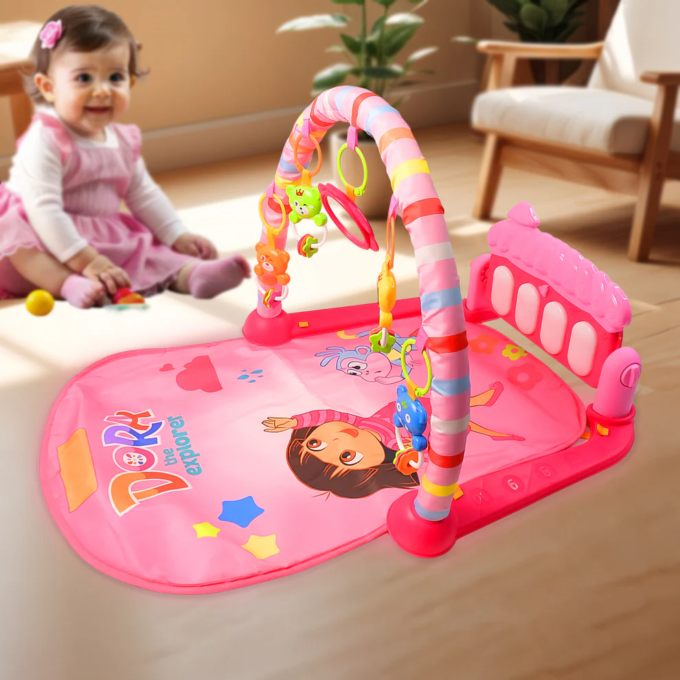 01_8e70a326-fb18-4a04-8496-ae05c4453cfb 2in1 Baby Kick and Play Piano Gym Mat & Fitness Rack (1 Set) - Image 1