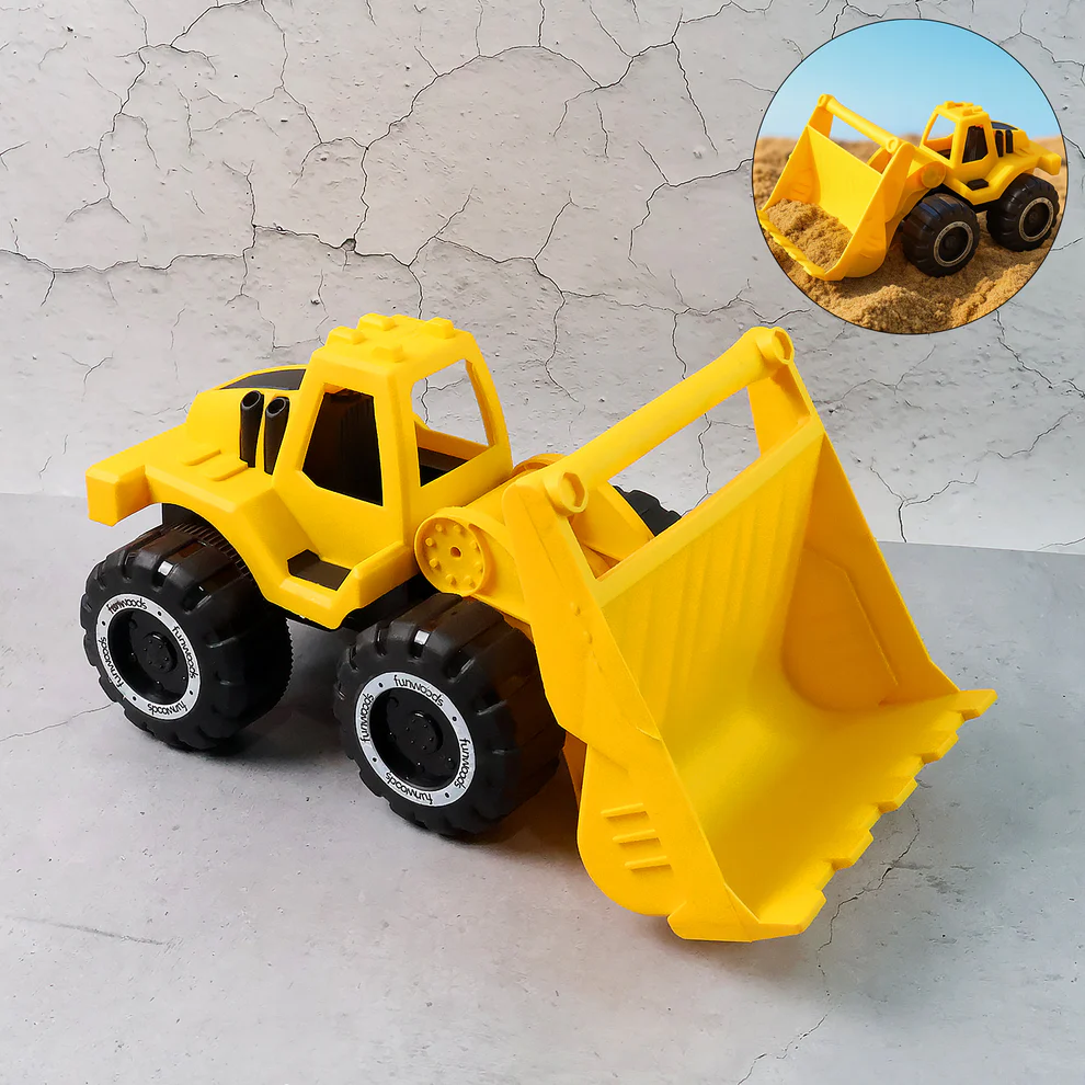 01_950fc1c6-6478-48c4-9220-dd6e7b36f7a5 Funwoods Friction-Powered Front Loader / Bulldozer Toy - (1 Pc) - Image 1