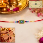 Colorful Evil Eye Designer Rakhi with Beads (1 Pc) - Image 5