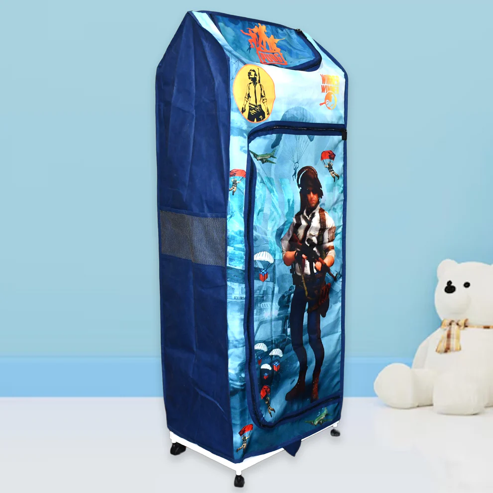 02_29deafb5-4981-4831-9b89-ae83c443feaf Multi Purpose Foldable Baby Wardrobe / Toy Box 5 Shelves Cartoon Printed - Image 1