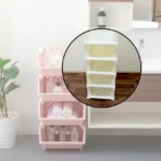 5 Layer Stackable Multifunctional Storage,for Clothes Foldable Drawer Shelf Basket Utility Cart Rack Storage Organizer Cart for Kitchen, Pantry Closet, Bedroom, Bathroom, Laundry (5 Layer 1 Pc) - Image 3