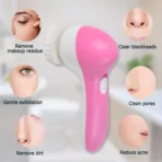 Facial Beauty Brush, Face Massager (1 Pc / With 2 AA Battery Included) - Image 4