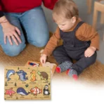 Seawater Animal Wooden Puzzle Learning Educational Board (1 Set) - Image 6