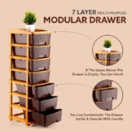 7-Layer Multipurpose Plastic Storage Drawer Organizer - Image 5