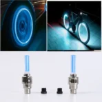 LED Flash Light lamp tyre Wheel Valve Sealing caps (2 Pc / Mix Color) - Image 9