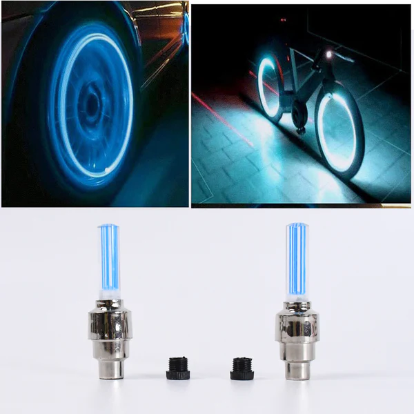 02_f5d7f669-cd9e-4008-8a9e-e5eded56b3f8 LED Flash Light lamp tyre Wheel Valve Sealing caps (2 Pc / Mix Color) - Image 1