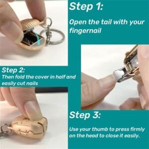 Keychain Nail Clipper | Small Nail Clippers Multicolor (1 Pc) - Image 4