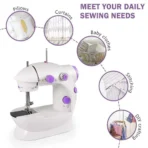 Home Tailoring Sewing Machine With Extension Table Set, Portable Stitching Machine - Image 4