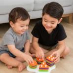 Geometric Stacking Sorter Puzzle Toy - Image 3
