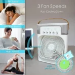 Portable Air Cooler Fan with 7-Color Light – Personal AC Fan - Image 4