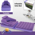 2-in-1 Air Mattress & Lounger Portable Inflatable Sofa with Hand Pump
