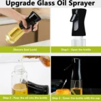 Glass Premium Oil Spray Bottle - (300 Ml Approx / 1 Pc) - Image 3
