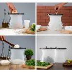 Silicone Food Storage Bags - Set of 3 Keepers for Fruits, Vegetables, Snacks