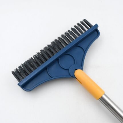 2 in 1 Cleaning Brush & Wiper , Long Handle Floor Brush