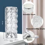 Crystal Touch Night Light for Bedroom Decor (16 Colors, Remote, USB) - Image 4