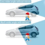 Blind Spot Round Wide Angle Adjustable Convex Rear View Mirror - Pack of 2 - Image 3