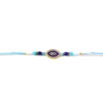 Evil Eye Designer Rakhi with Blue Beads (1 Pc) - Image 3