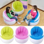 Kids inflatable sofa chair with backrest & Foot Air Pump (1 Set 85x74 Cm Approx) - Image 5