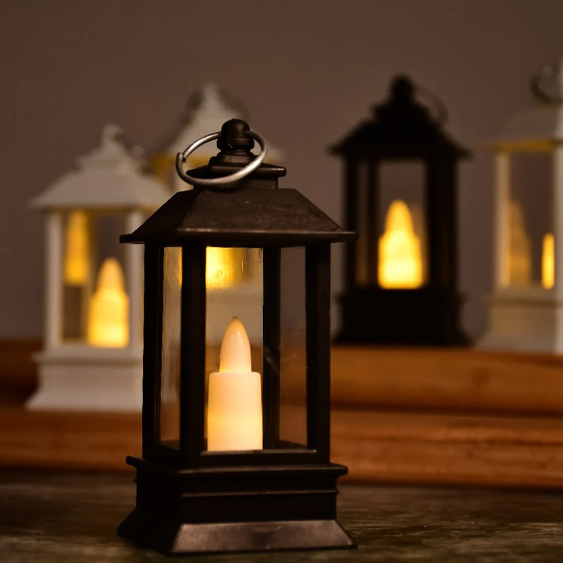 06_a1028ef7-dd6f-4ca8-aa59-2e9a726287f1 Classic Style Lantern With Artificial Rustic Battery-Operated Flameless Candle Light For Home Decoration (Pack of 24) - Image 1