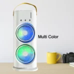 Electric Fan Desktop Double-Head Powerful Air (1 Pc / With Remote / Plug and Play) - Image 2