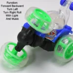 Rechargeable 360° Stunt Remote Control Car with 3D Lights & Music for Kids - Image 6
