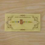 Hanuman Ji Designer Rakhi with Colorful Beads (1 Pc) - Image 2