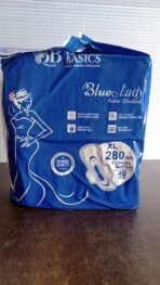 Beautiful Basics Blue Lady Long Pads With Wides Wings Sanitary Pads – 280 mm, 40-Pack - Image 5