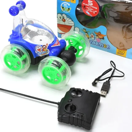Rechargeable 360° Stunt Remote Control Car with 3D Lights & Music for Kids