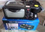 3 in 1 Breakfast Maker Portable Toaster Oven, Grill Pan & Coffee Maker Full Breakfast Ready at One Go - Image 7