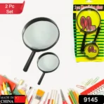 Magnifying glass Lens - reading aid made of glass - real glass magnifying glass that can be used on both sides - glass breakage-proof magnifying glass, Protect Eyes, 90mm & 60mm (2pc Set) - Image 2