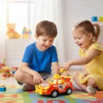 Funwoods Friction-Powered Cartoon Racing Car Toy - (1 Pc) - Image 4