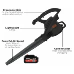 Multi-Purpose Home and Garden Air Blower Kit with Collection Bag for Easy Cleaning - Image 4