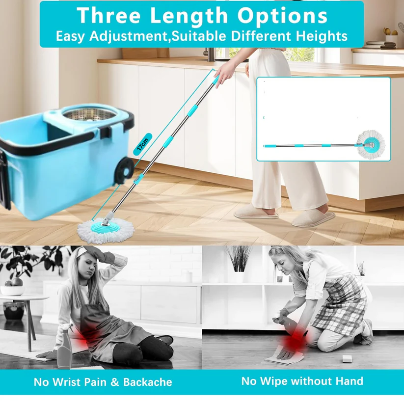 20402 Premium 360° Spin Cleaning Mop Set - Image 1