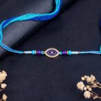 Evil Eye Designer Rakhi with Blue Beads (1 Pc)