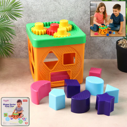 2LQX8N3cB1 Funskool Giggles Shape Sorter Gear Box – Spin, Match & Learn Activity Toy Toddlers - Image 1