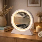 Round Sand Art LED Lamp Moving Sand Frame Night Light - Image 2