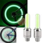 LED Flash Light lamp tyre Wheel Valve Sealing caps (2 Pc / Mix Color) - Image 3