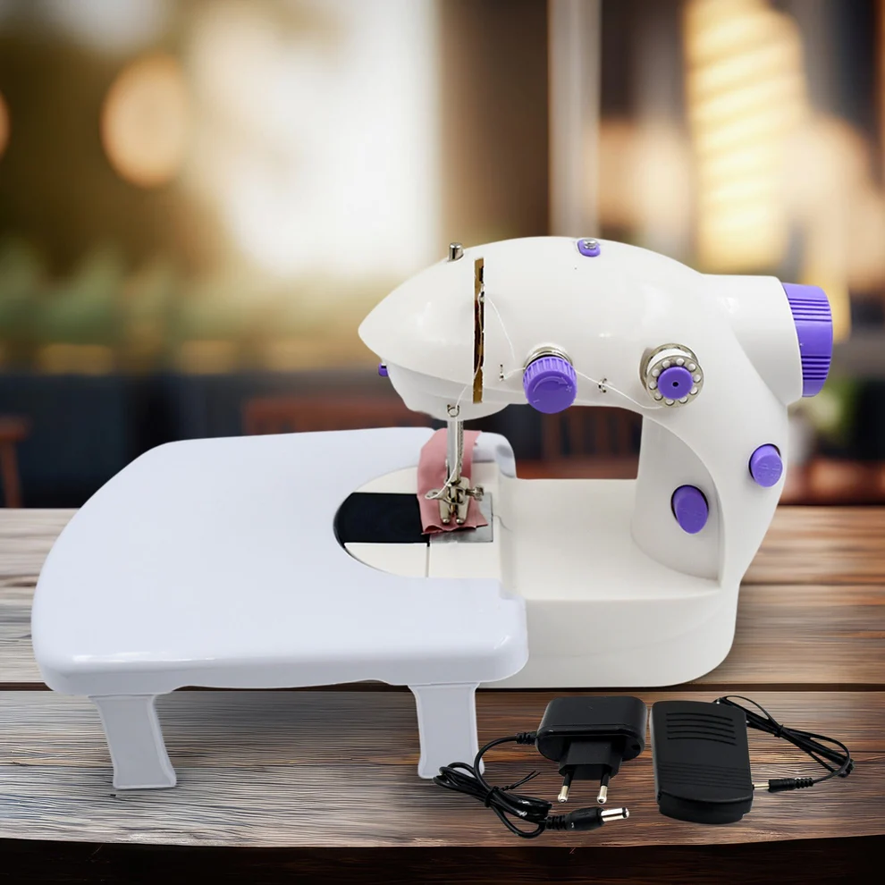 5098be61-0fb5-4d7c-af68-d8493cdcf411 Home Tailoring Sewing Machine With Extension Table Set, Portable Stitching Machine - Image 1