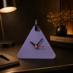 Modern Triangle Table Clock | Geometric Decorative Table Clock for Home, Office & Study Desk - Image 3