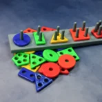 Geometric Brick - 5 Angle Matching Column Blocks for Kids – Preschool Learning Toy