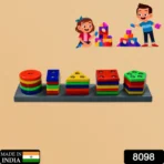 Geometric Brick - 5 Angle Matching Column Blocks for Kids – Preschool Learning Toy - Image 2