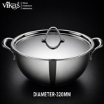 Vikas Triply Kadai with Lid Heavy Duty Cooking Kadai - Image 7