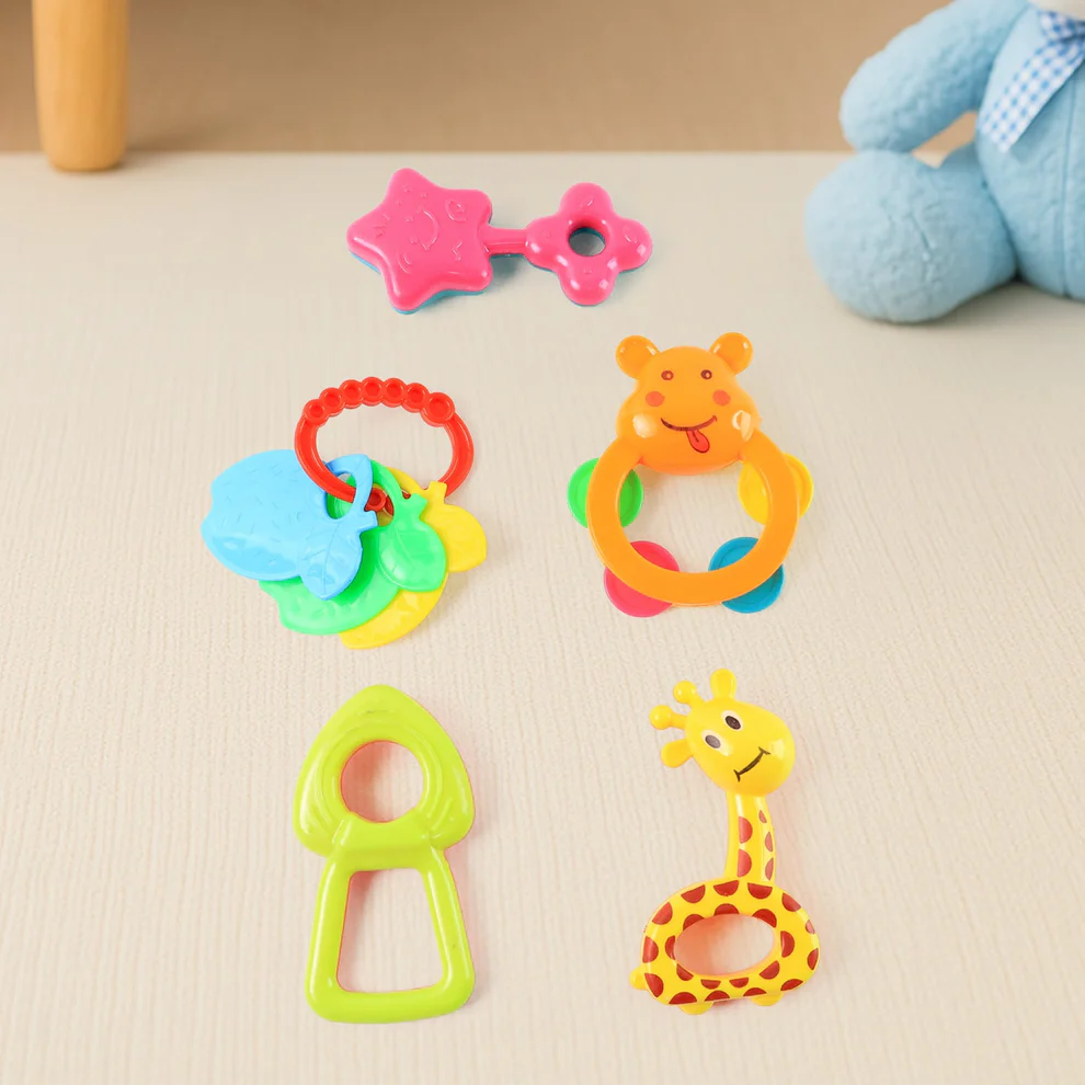 Baby-Toys-Set-01_3a0e9fa4-e34d-4e8d-8f27-eaa06a952265 Plastic Baby Rattle Toys 5 Pcs Set - Image 1