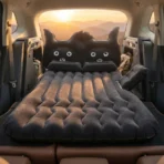 Cute Car Air Mattress Set with Black Cat Pillow for Comfortable Sleeping on the Go (1 Set) - Image 2