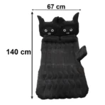 Cute Car Air Mattress Set with Black Cat Pillow for Comfortable Sleeping on the Go (1 Set) - Image 6