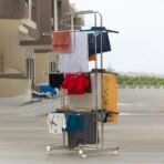 Foldable Cloth Drying Stand with Wheels - Image 4
