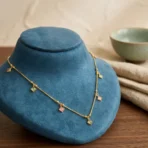 Elegant Pastel Gemstone Station Necklace